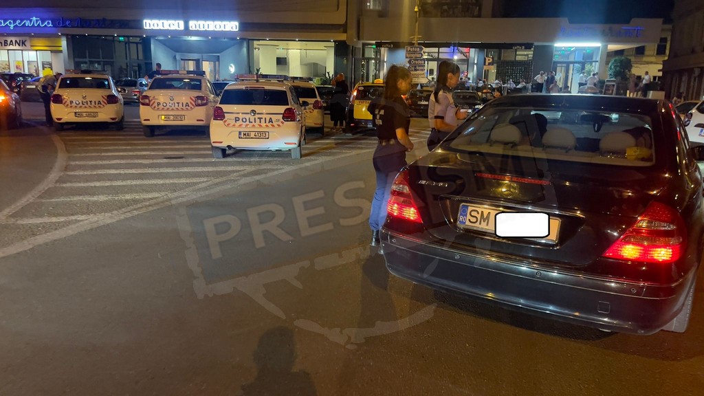 FOTOGALERIE. Filtre de amploare ale Poliției Rutiere în miez de noapte, în Satu Mare