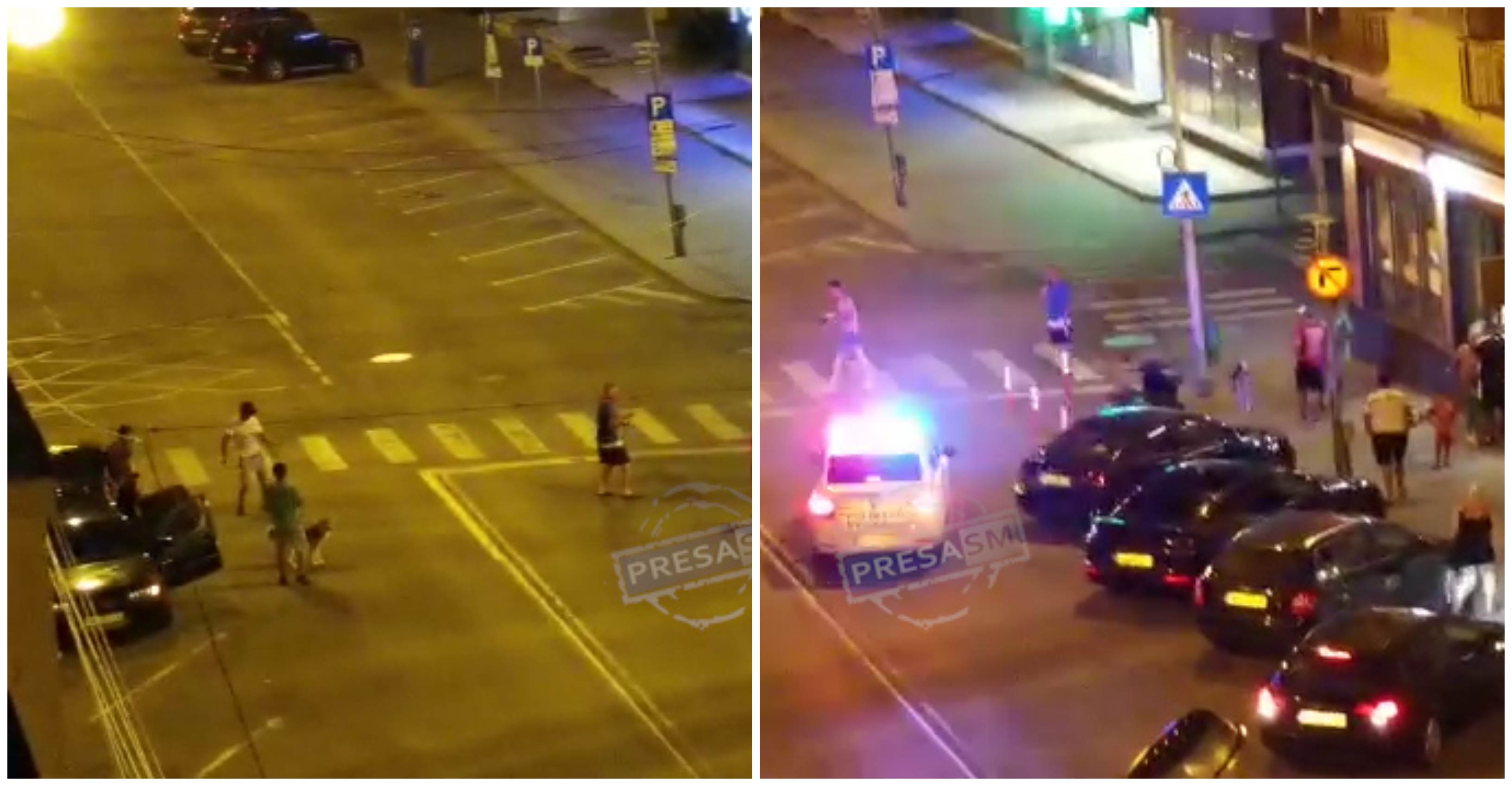 VIDEO. Chef și scandal în miez de noapte în centrul Sătmarului. Poliția l-a spart cu amenzi