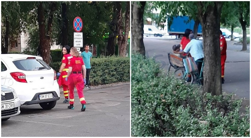 FOTO. Bărbat inconștient pe o bancă, chiar lângă Urgențe. Trecătorii, nepăsători
