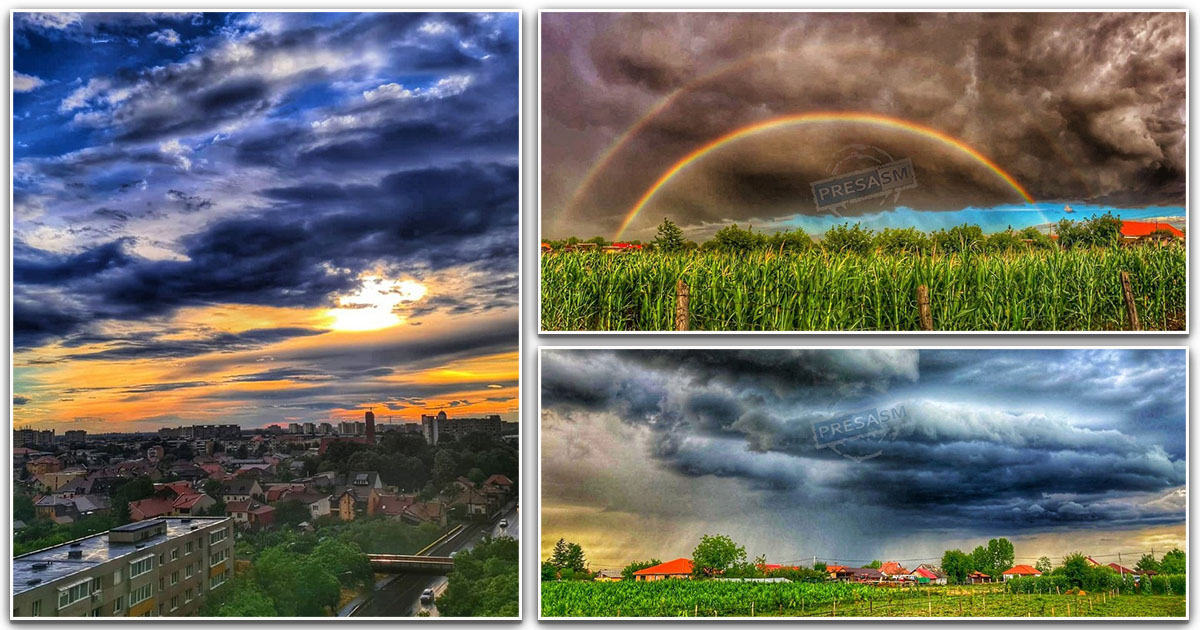 FOTOGALERIE. Natura a făcut spectacol deasupra județului Satu Mare