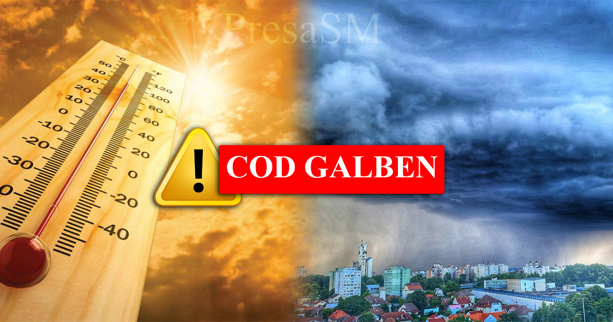 Satu Mare, sub Cod galben. Mai întâi de caniculă, apoi de furtuni și vijelii