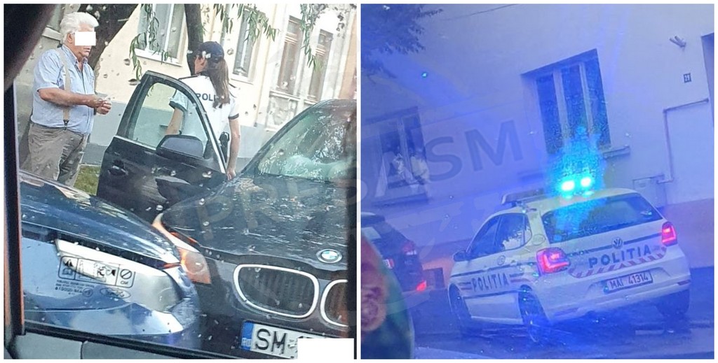 FOTO. BMW vs BMW în municipiul Satu Mare. O femeie a ajuns la Urgență