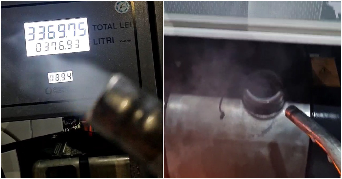 VIDEO. Se întâmplă în România. Un șofer a „alimentat” TIR-ul cu aer. Ce explicații a dat benzinăria