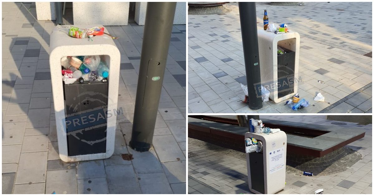 FOTO. Gunoaiele dau pe afară în Centru Nou