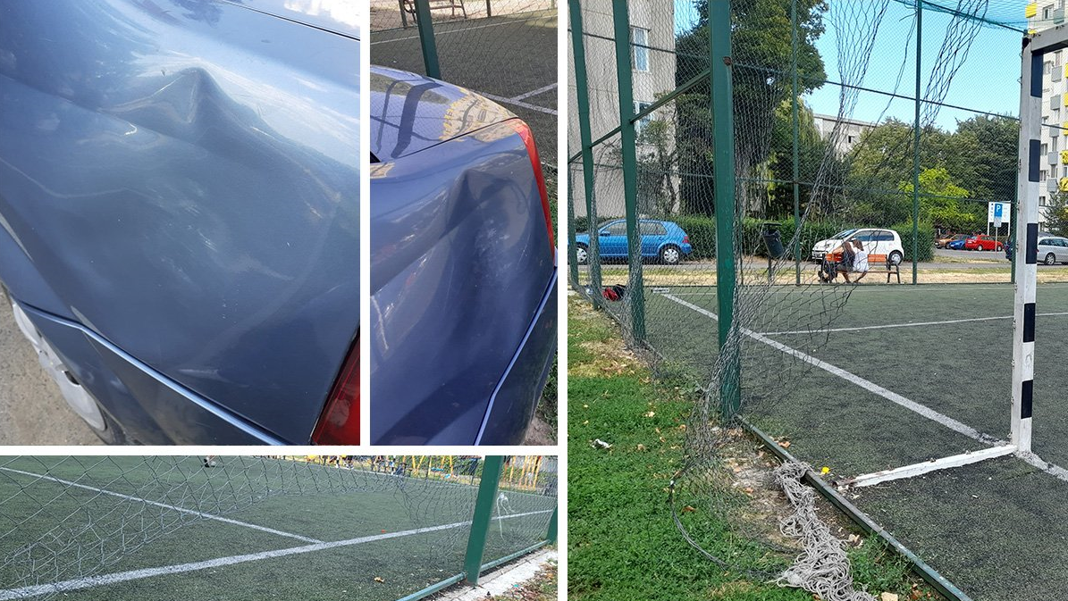 FOTO. Cel mai periculos loc de parcare din Satu Mare! Mașini avariate la foc automat