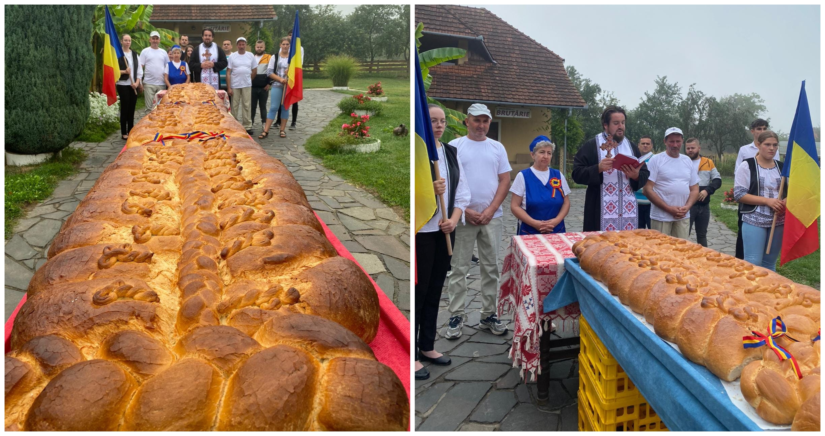 FOTOGALERIE. Pâine record în județul Satu Mare. Circa 200 de kg, a hrănit sute de persoane