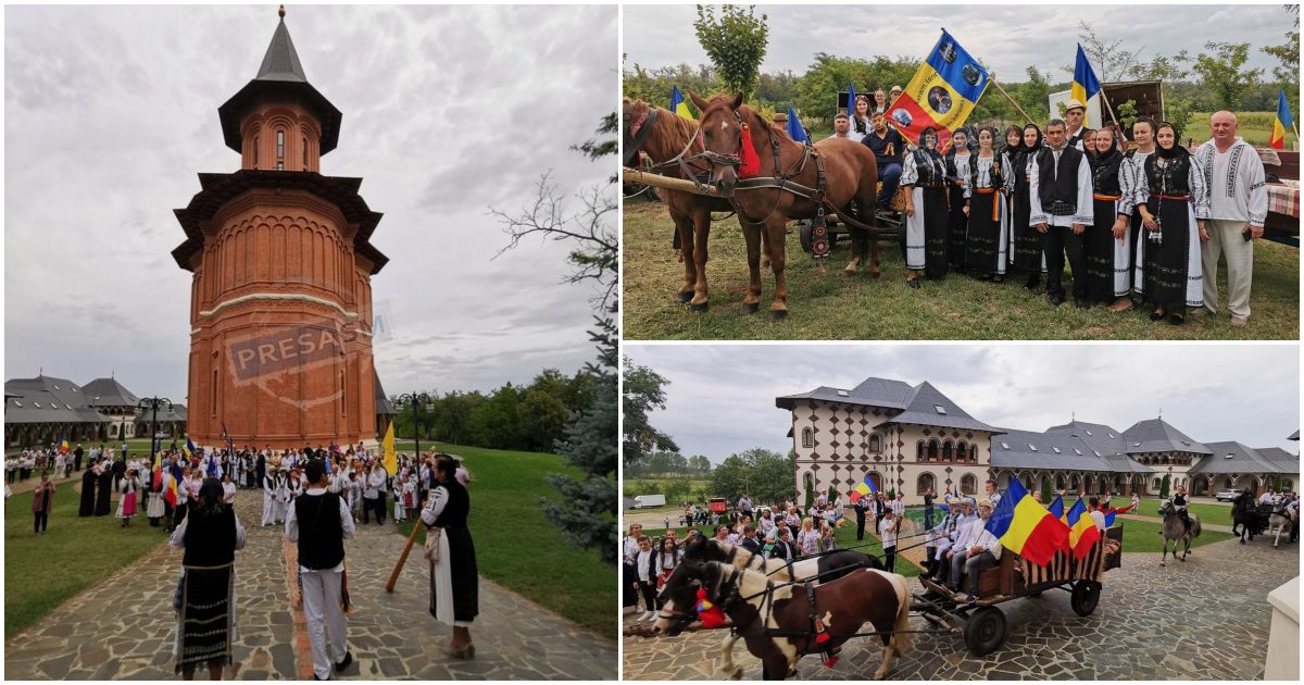 FOTO/VIDEO. Paradă cu cai, căruțași și steaguri tricolore. Eveniment inedit în județul Satu Mare