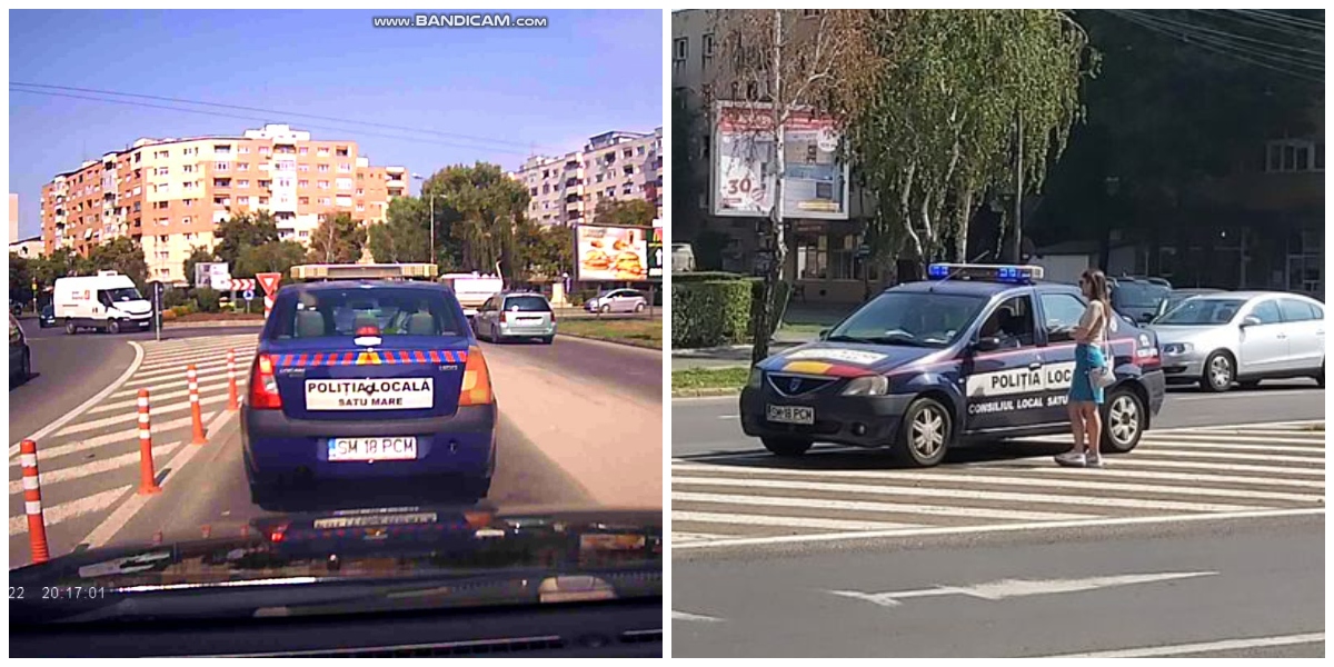 VIDEO. Polițiști locali care încalcă legea amendează o femeie, în municipiul Satu Mare