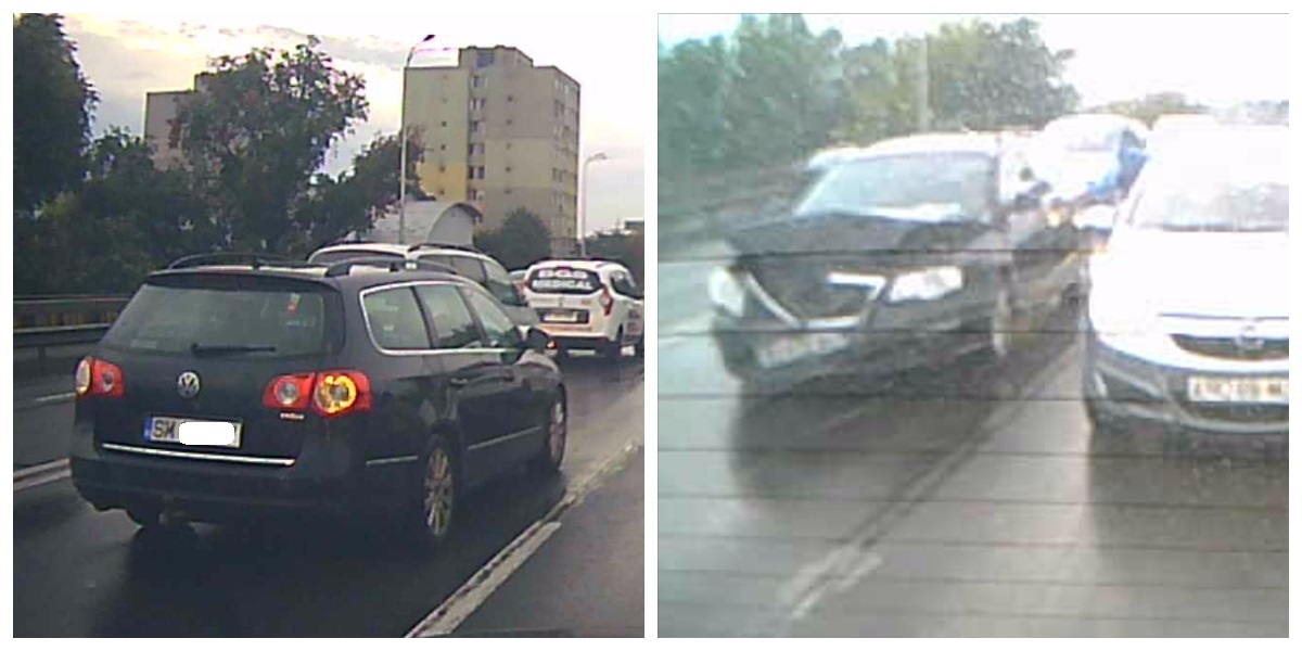 VIDEO. Accident pe Podul Decebal. Mașină rămasă în mijlocul drumului, sens blocat parțial