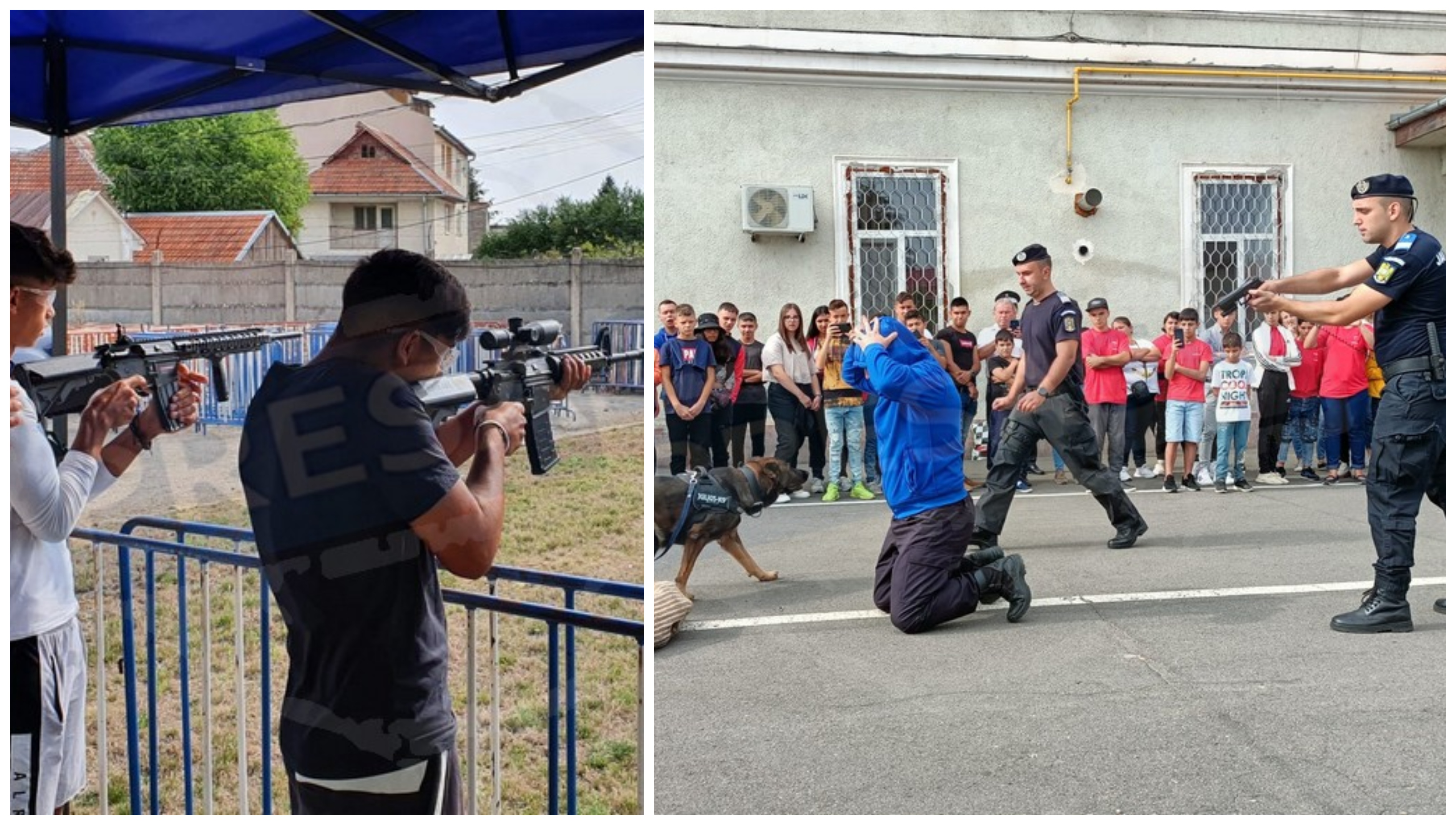 FOTOGALERIE. Surpriza uriașă făcută de jandarmi unor copii din Satu Mare