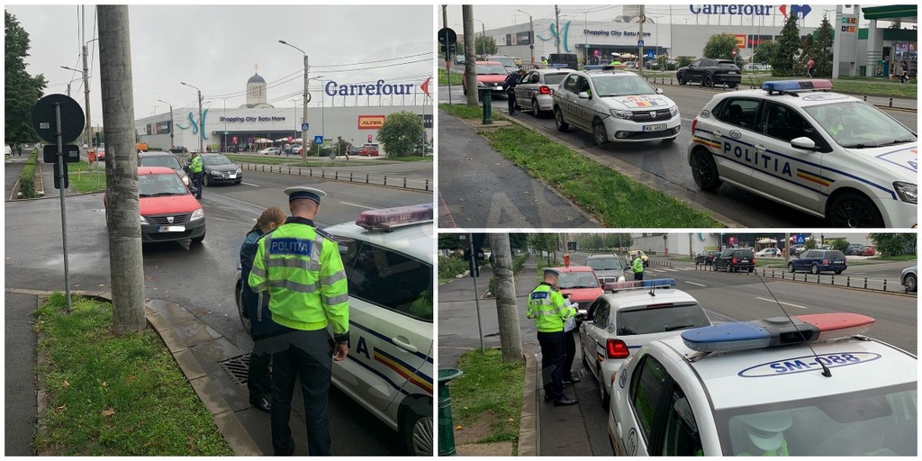 FOTO. Filtre de amploare ale Poliției în municipiul Satu Mare. Șoferii, luați la control