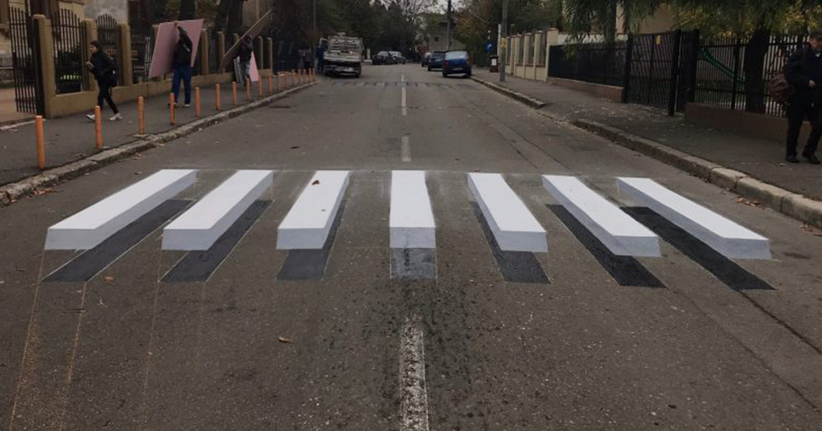 Asta da! Treceri de pietoni 3D în municipiul Satu Mare. Prima dată în cinci locații