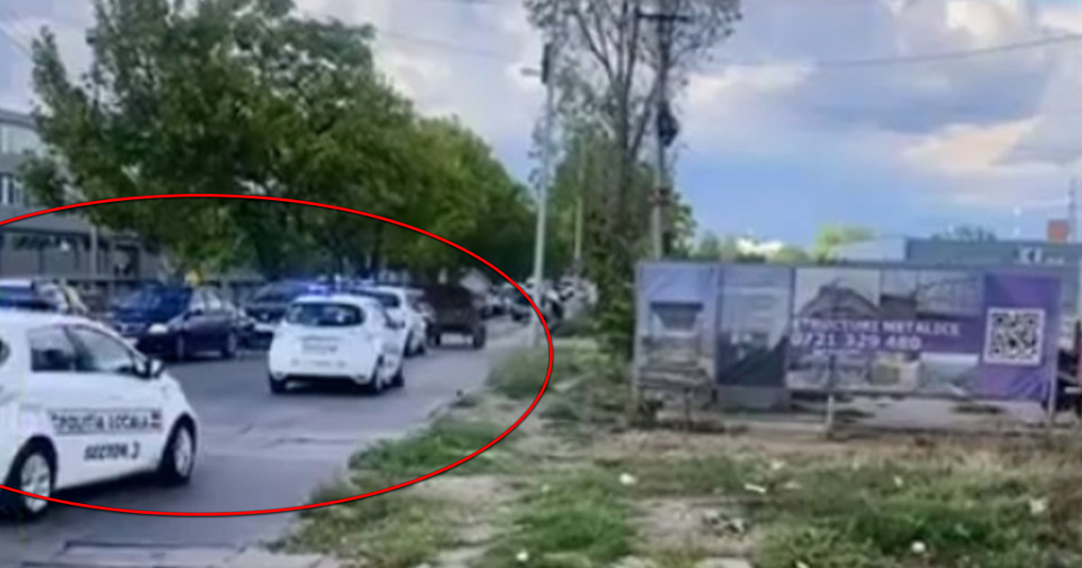 VIDEO. Se întâmplă în România. Urmărire ca-n filmele de comedie. Un căruțaș scapă de trei mașini de poliție