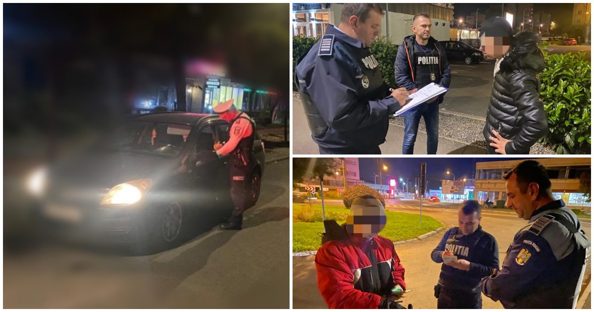 FOTO. Polițiștii au împânzit întregul municipiu Satu Mare. De la baruri la străzi