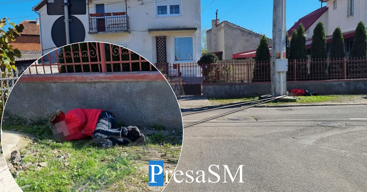 FOTO. Sătmăreancă căzută pe stradă. Un singur șofer a oprit, restul au trecut nepăsători