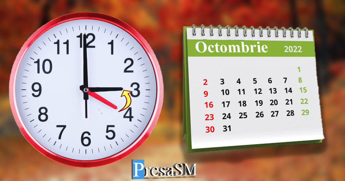 Nu uitați, în weekend trecem la ora de iarnă! Ceasul se dă înapoi cu o oră