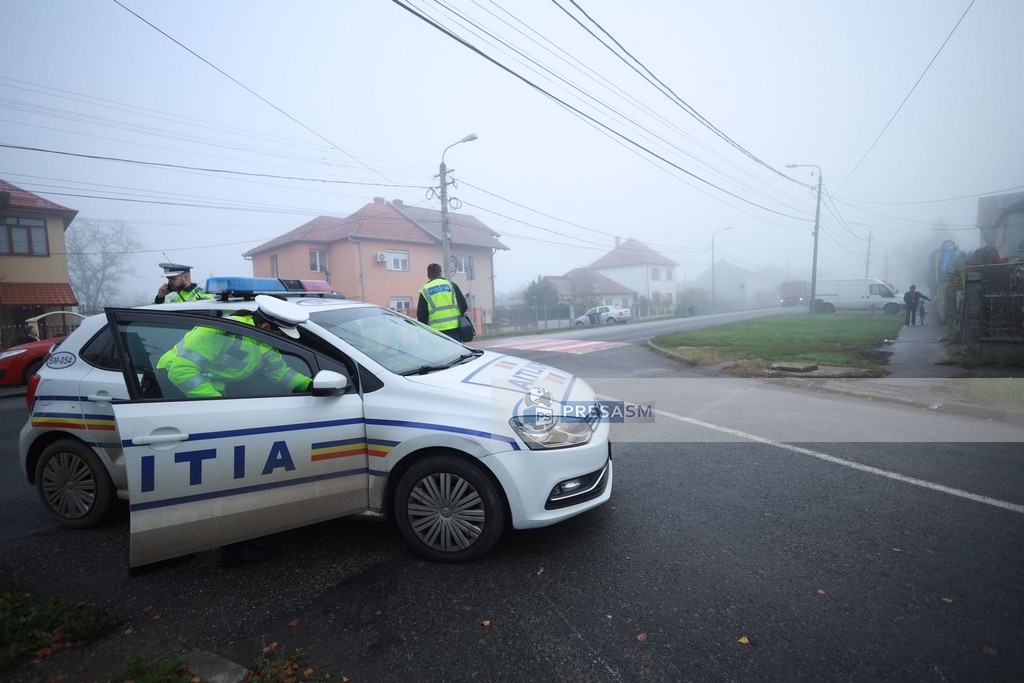 Accident pe Odoreului. Femeie lovită cu mașina de un bărbat (70 ani), pe ”zebră”