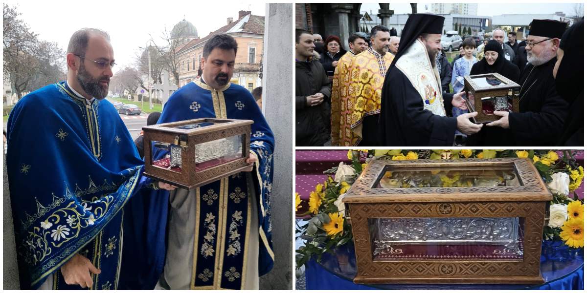 FOTOGALERIE. Brâul Maicii Domnului a ajuns în catedralele din Satu Mare. Mii de sătmăreni s-au închinat