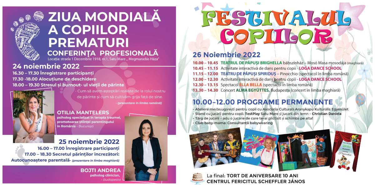 GRATUIT. Conferinţă profesională şi “Ziua Familiei” pentru copii şi adulţi în Satu Mare