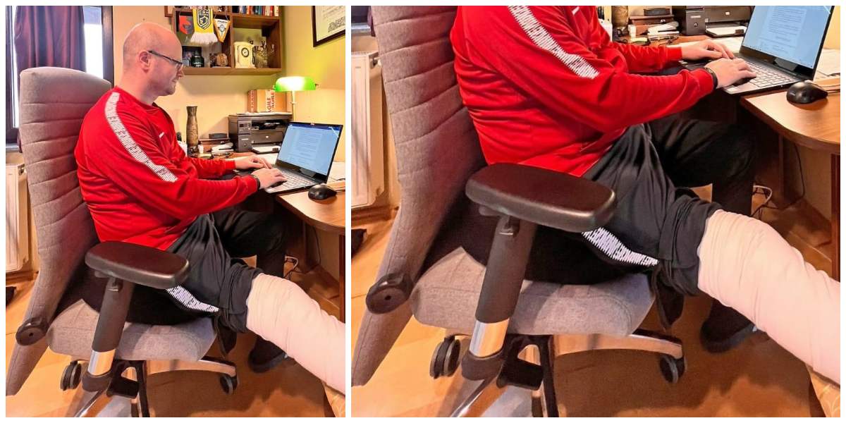 FOTO. Primarul Kereskenyi s-a operat după un accident. Nevoit să lucreze de acasă