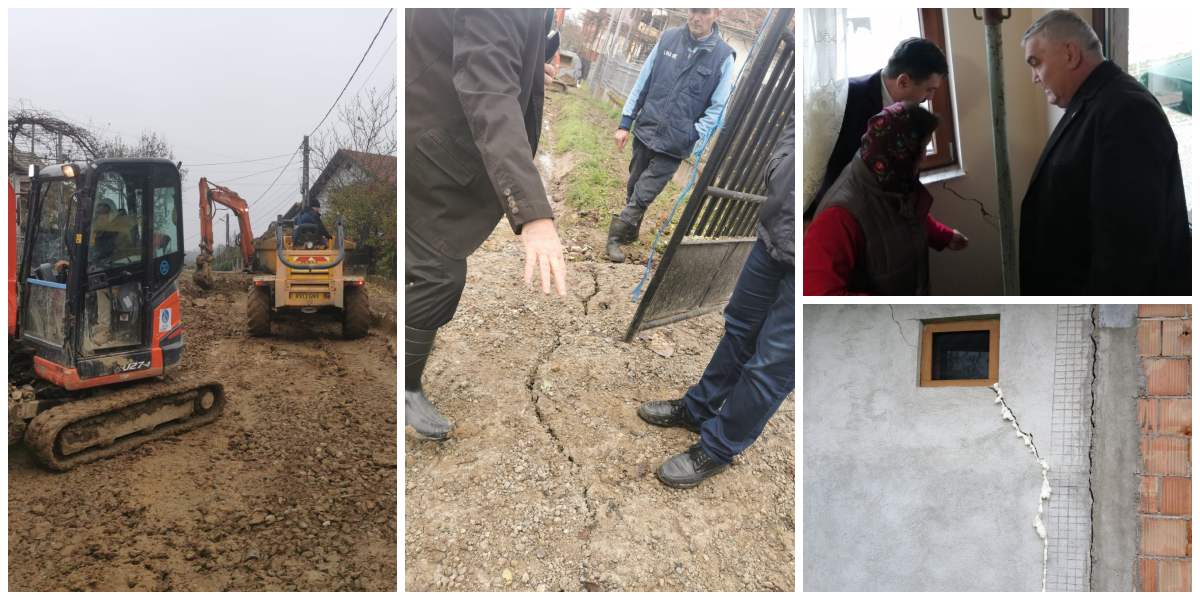 VIDEOREPORTAJ. Dorel la superlativ! Lucrările la canalizare au crăpat mai multe case