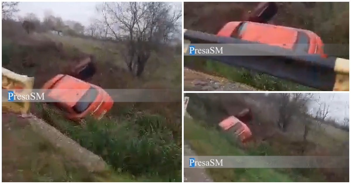 VIDEO. O șoferiță a ajuns cu mașina în șanț. Accident în județul Satu Mare