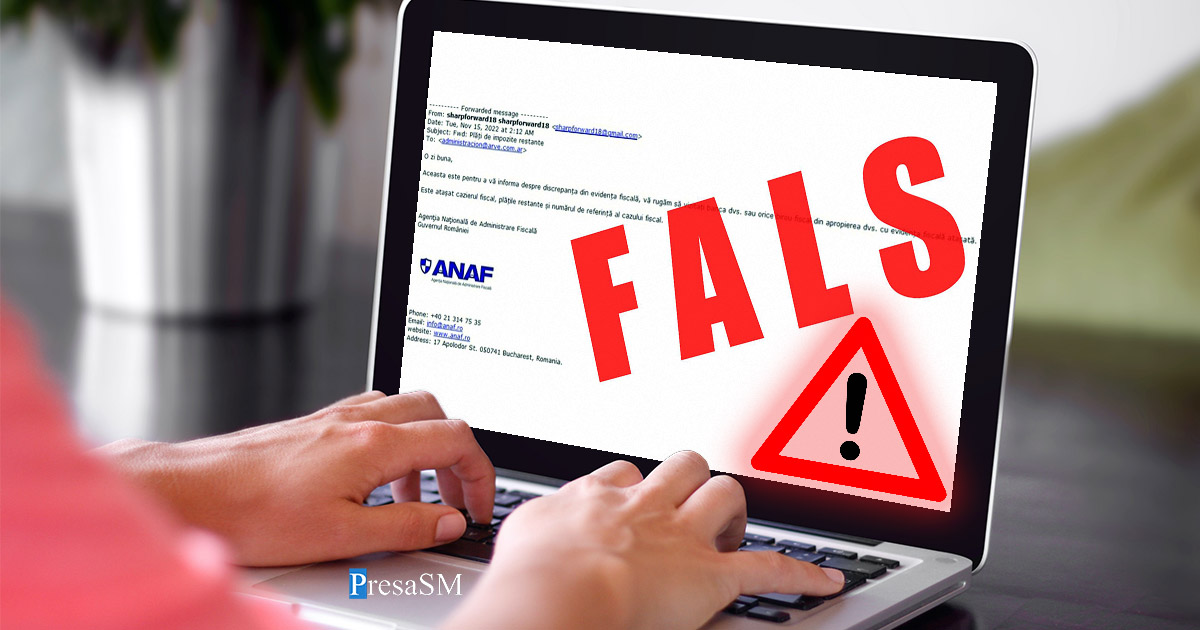 FOTO. Atenţie: O nouă campanie cu mesaje false trimise în numele ANAF!