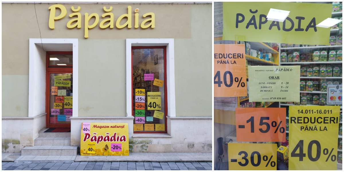 FOTO. Reduceri de până la 40% la Păpădia. Magazinul naturist cu ofertă bogată, în inima Sătmarului