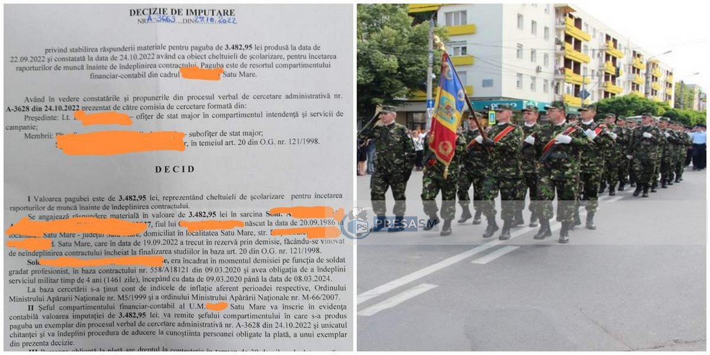 FOTO. Un militar din Satu Mare demisionează. Mesaj de protest: ”Sistem bolnav, îmi e rușine”