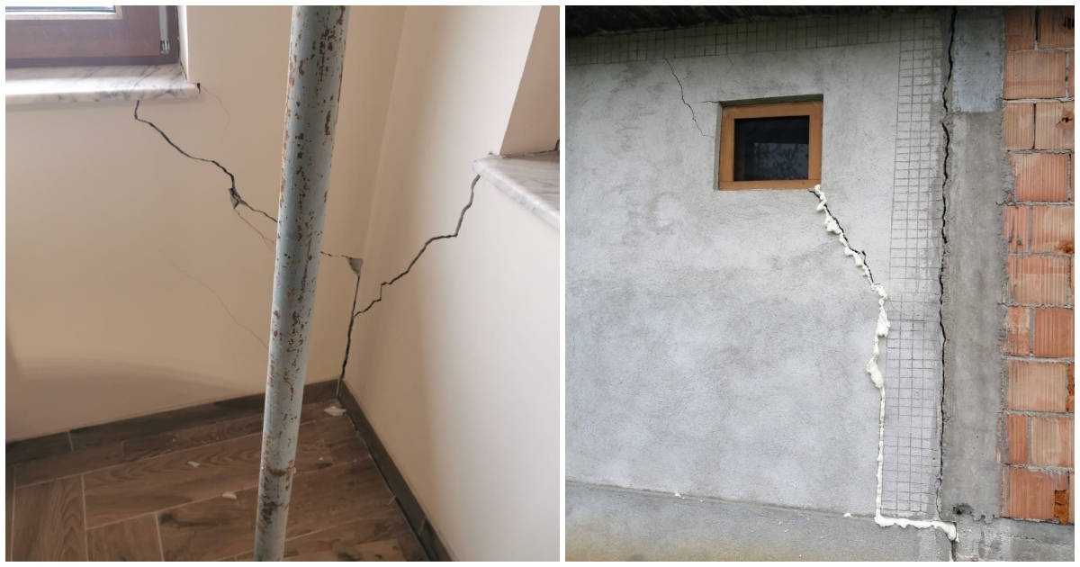 FOTO. Case din județul Satu Mare amenințate de alunecări de teren. Se întrunește Comitetul pentru Situații de Urgență