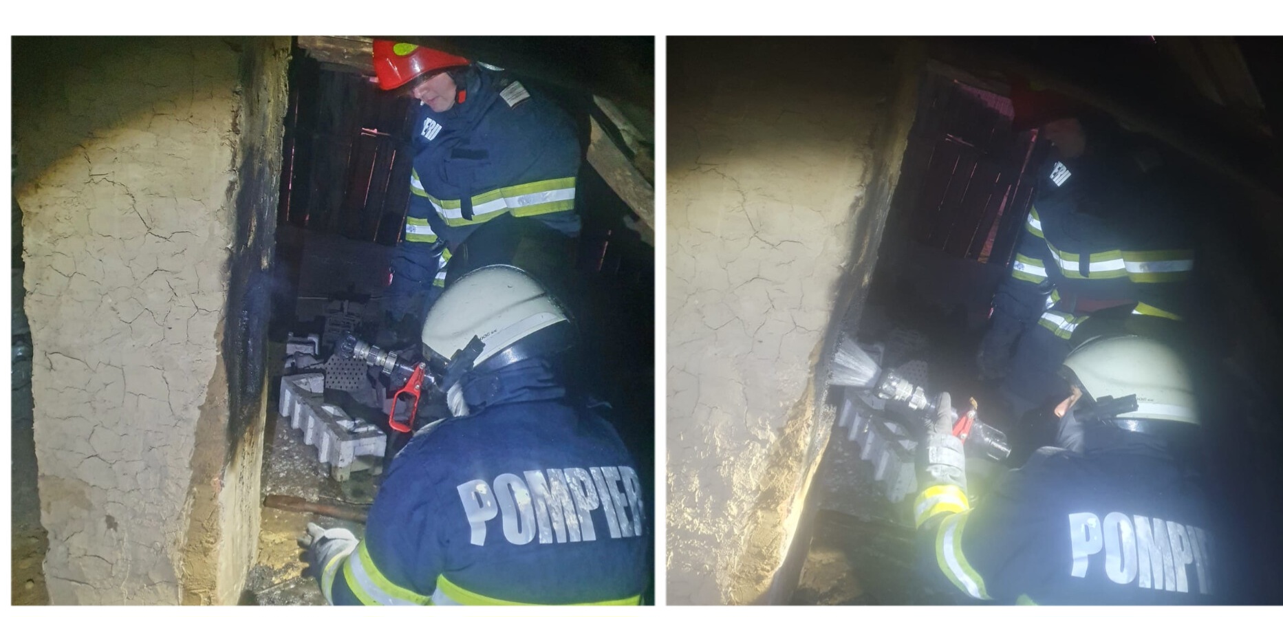 FOTOGALERIE. Incendiu la o casă de pe Drumul Careiului