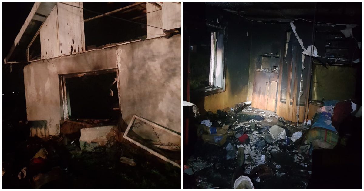 FOTO. Incendiu la Ardud. O persoană a decedat, carbonizată!