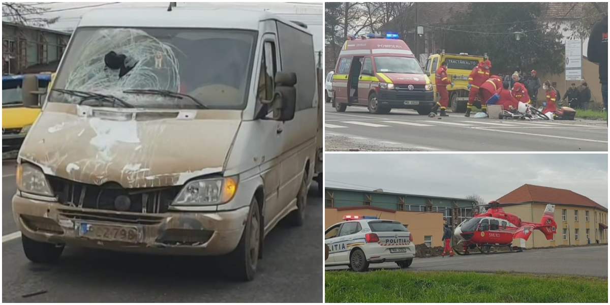 FOTO/VIDEO. Accident mortal în județul Satu Mare! Bărbat lovit de un microbuz