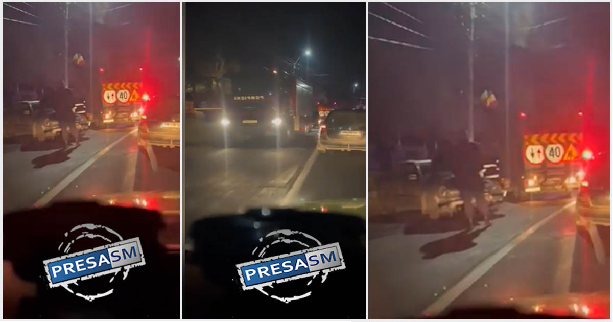 VIDEO. Accident în Tășnad. O mașină a ajuns în șanț, mobilizare a pompierilor și polițiștilor