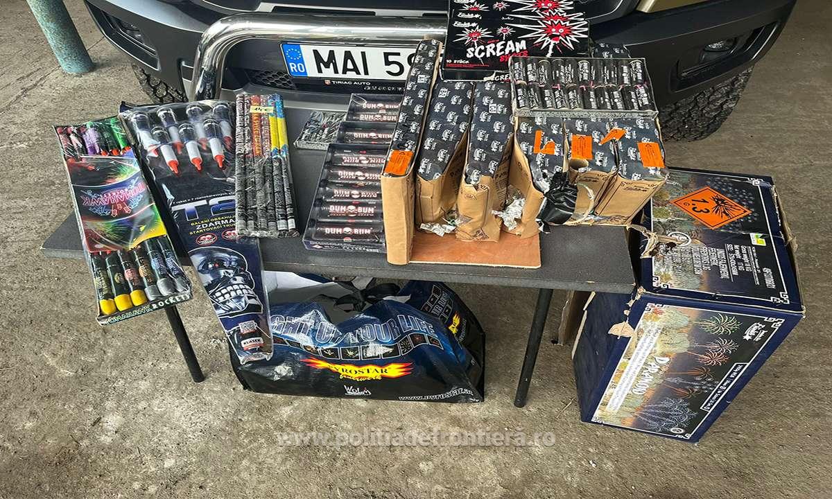 Artificii din Austria, confiscate în Vama Petea, la intrare în România