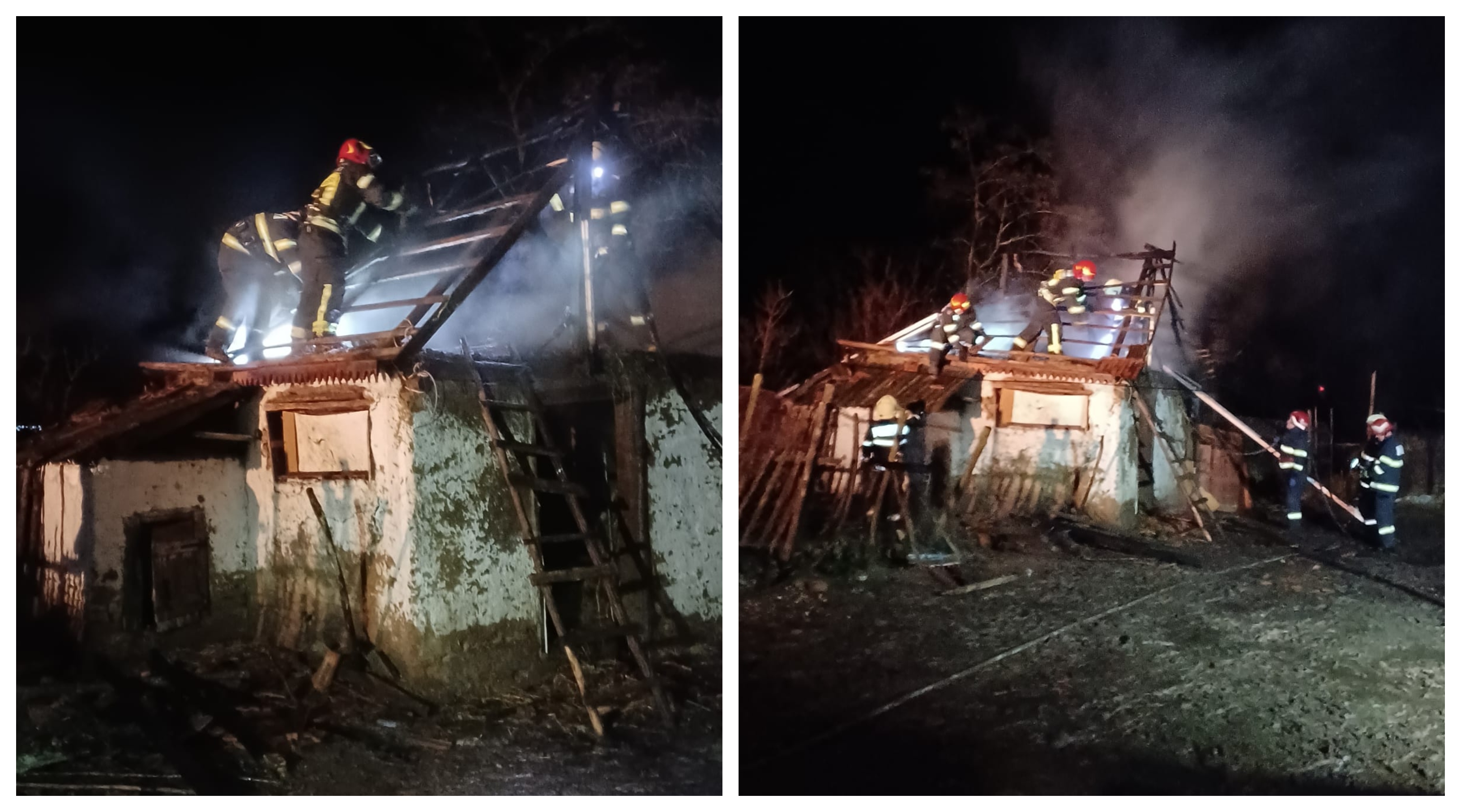 FOTO. Alertă în ajunul Crăciunului.  Imobile în flăcări în județul Satu Mare