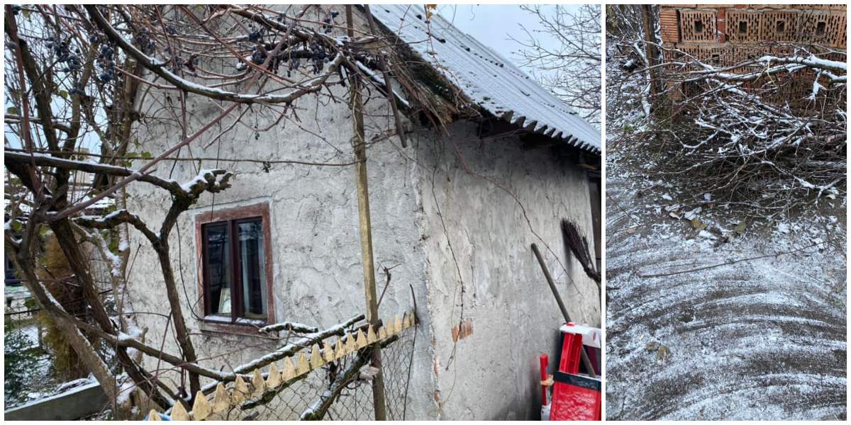 FOTO. Trei copilași au nevoie de ajutorul nostru. Nu mai au lemne de foc