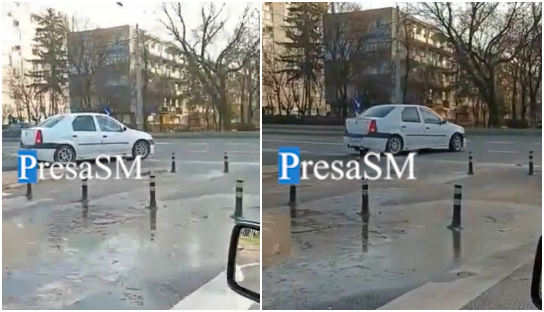 VIDEO. Pericol public pe Drumul Careiului. O șoferiță circulă pe contrasens