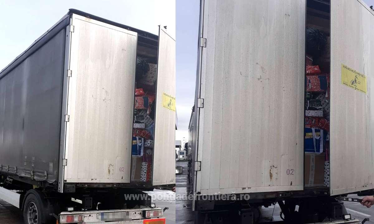 FOTO. Peste 11 tone de produse second-hand urmau să ajungă în județul Satu Mare.  Frontieriștii le-au trimis înapoi