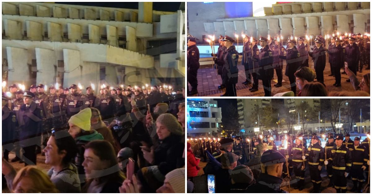 FOTO/VIDEO. Retragere cu torțe la Satu Mare, în aplauzele sătmărenilor