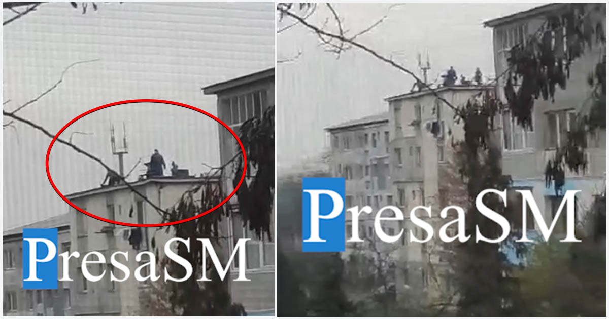 VIDEO. Next level! :) Au tăiat porcul pe acoperișul unui bloc. Acolo l-au și pârjolit