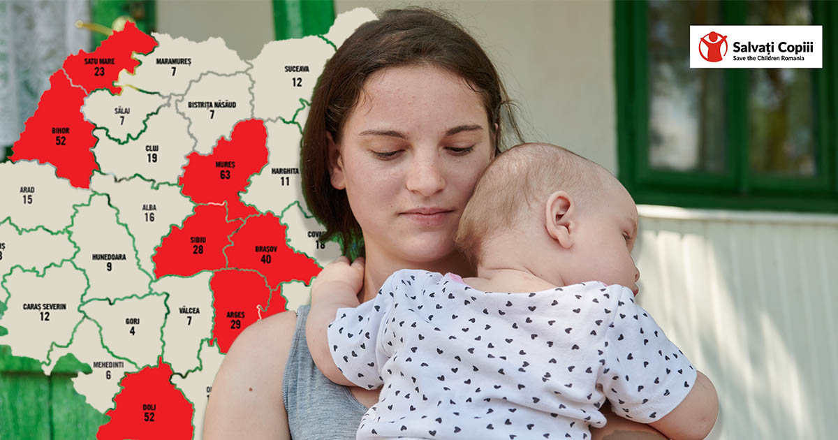 HARTĂ. Satu Mare, pe lista roșie și când vorbim de mame minore. Salvați Copiii trage un semnal de alarmă
