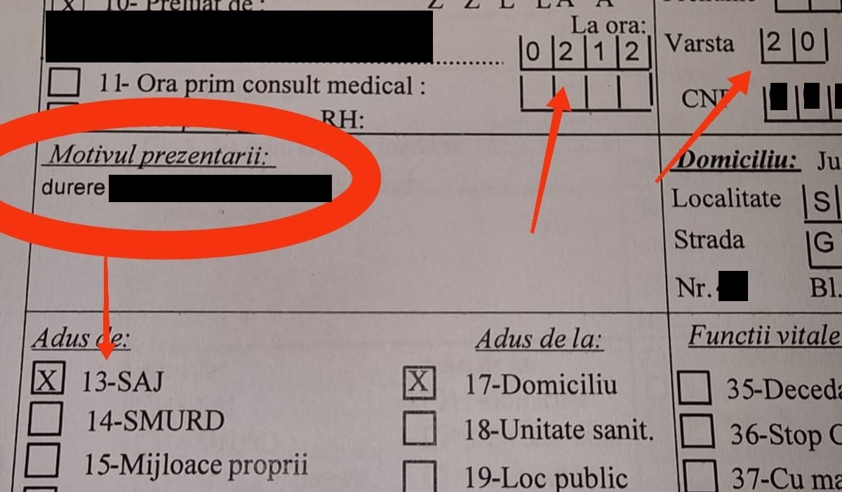 FOTO. Nesimțire! Motivul pentru care un sătmărean a sunat la Ambulanță (112) să-l ducă la UPU