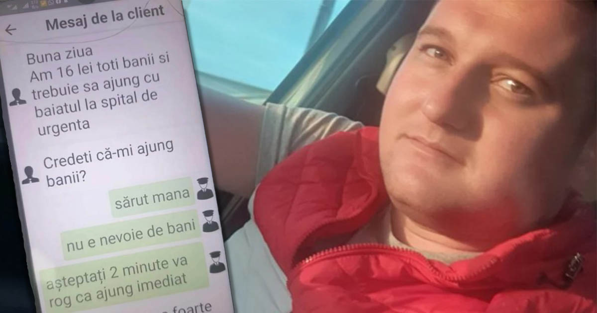 FOTO. Iulian e taximetristul care a transportat gratuit o mamă cu copilul la Urgență