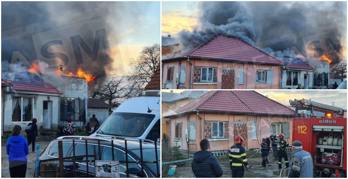 FOTO/VIDEO. Incendiu la mai multe imobile în județul Satu Mare. Proprietarii petreceau la o zi de naștere