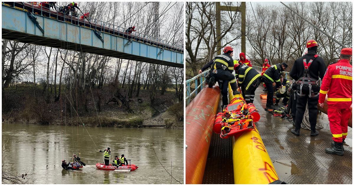 FOTO/VIDEO. Mobilizare uriașă a pompierilor pe malul Someșului,  în municipiul Satu Mare
