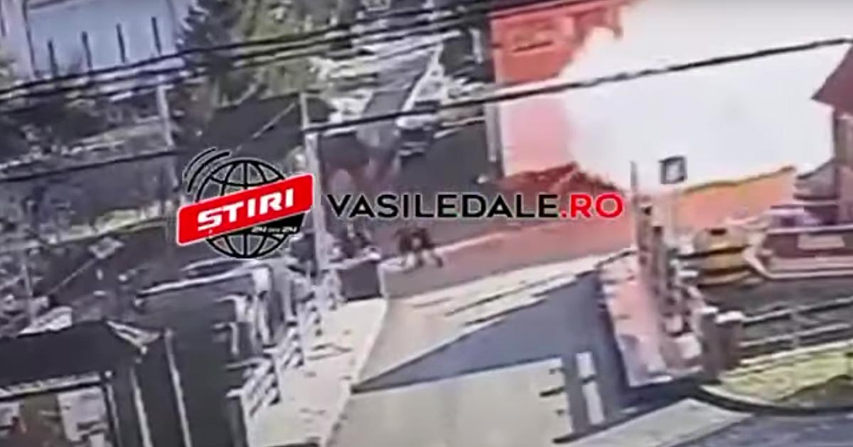 VIDEO. Momentul exploziei din rulota unui fast-food, filmat. Fetița rănită, transportată la București
