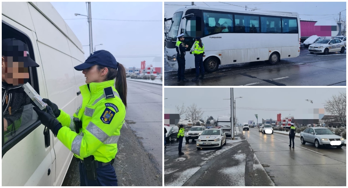 FOTO/VIDEO. Filtre de amploare ale Poliției în județul Satu Mare. A ”nins” cu amenzi