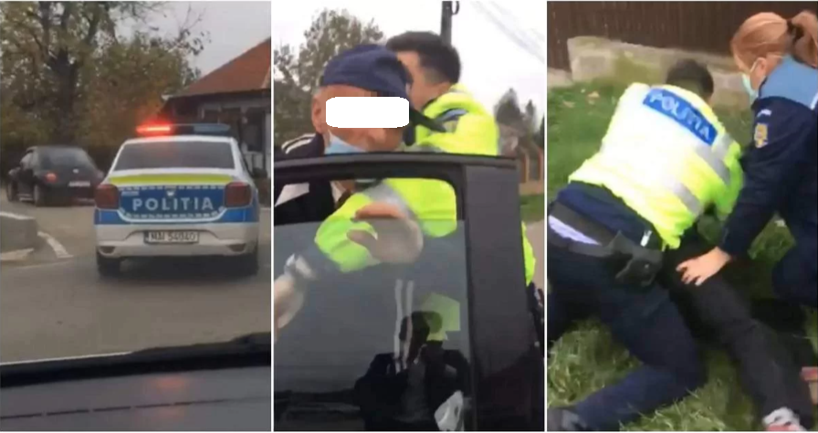 Un șofer beat s-a luat la trântă cu polițiștii din județ. Și fiica sătmăreanului a făcut ”show”
