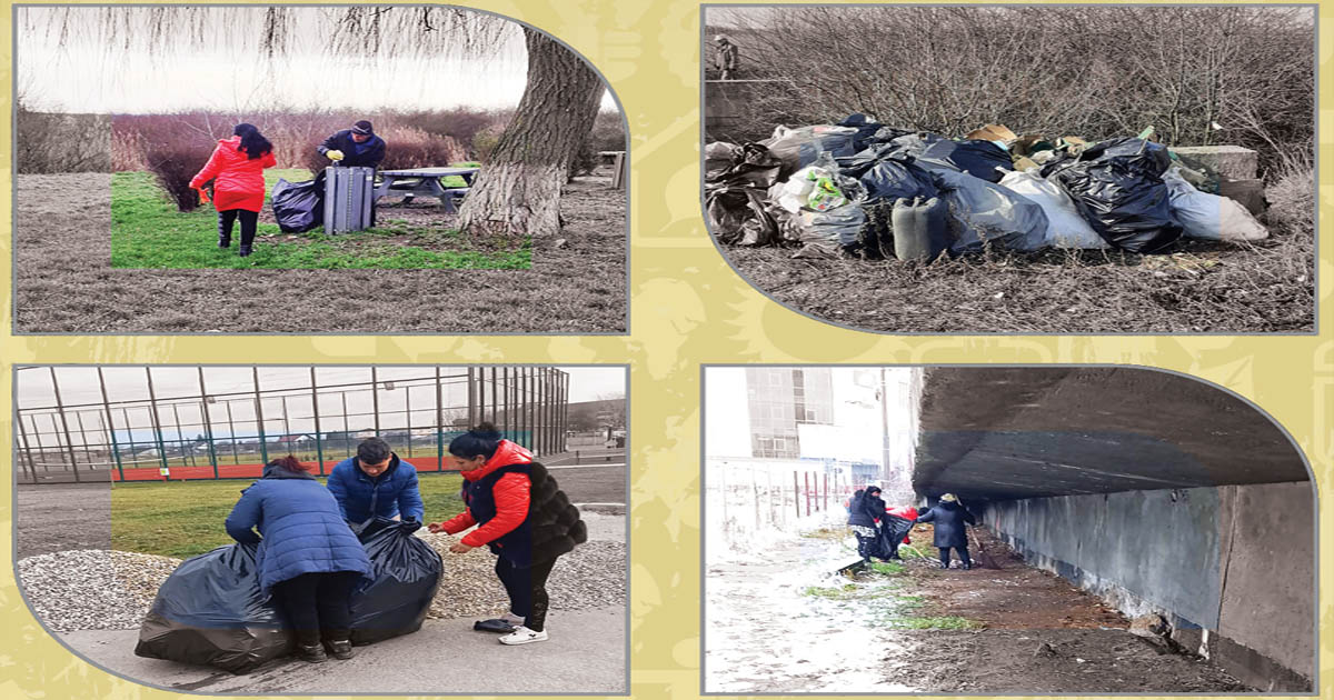 FOTO. Asistații social din Satu Mare au făcut curat prin oraș. Acțiunile vor continua și în luna martie